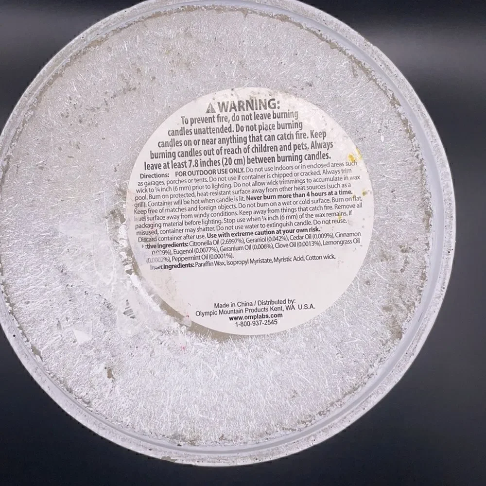 Ceramic Candle with Etched Angular Designs Throughout (Very Large Candle!)